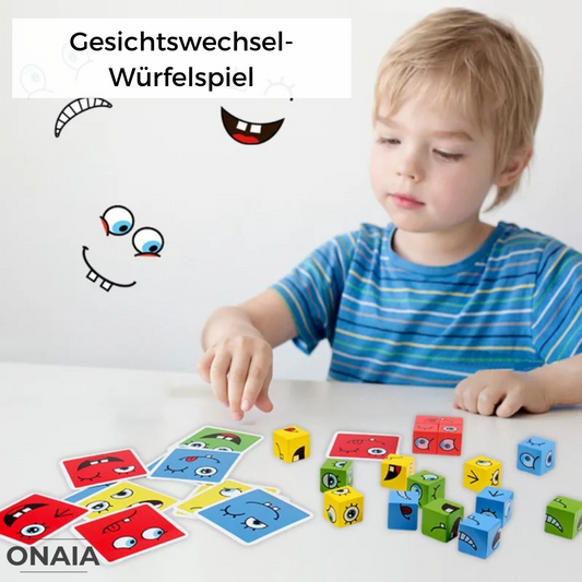 Gesichtswechsel-Würfelspiel