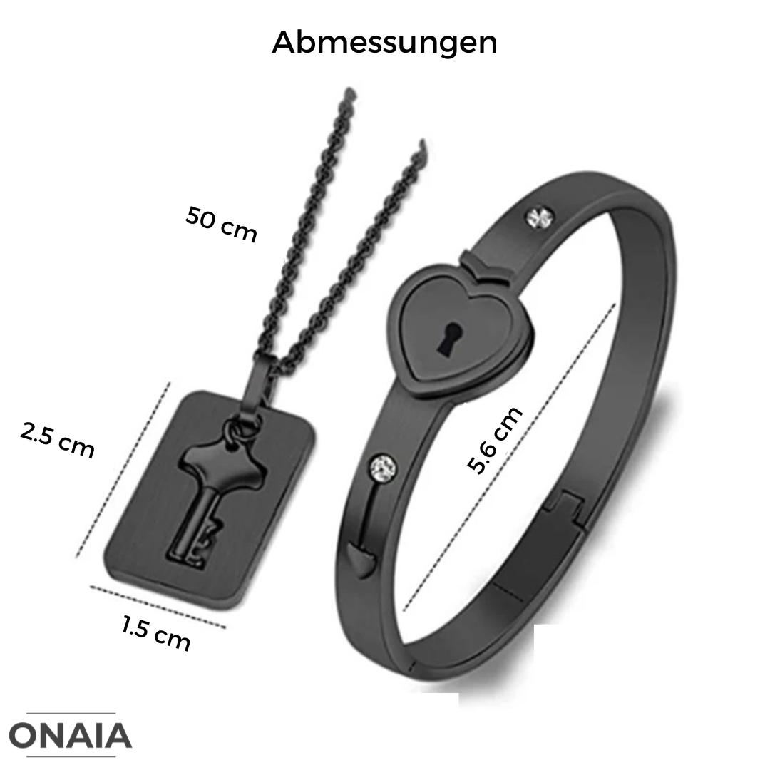 Herz-Armband-Halsketten Set