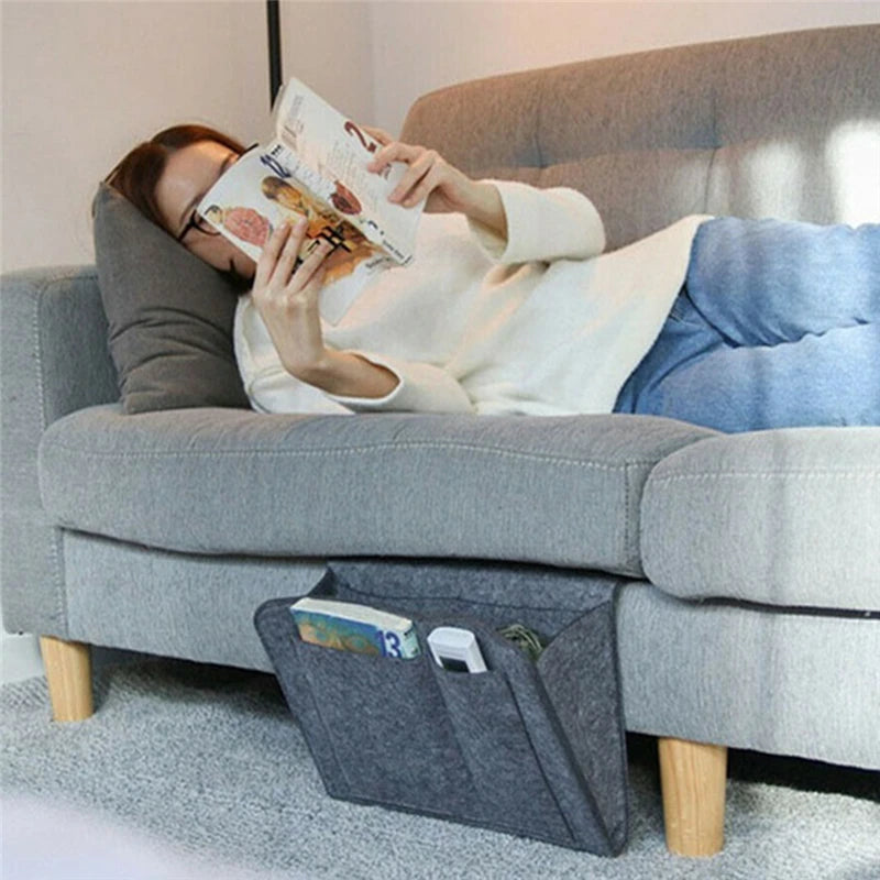 Filz-Tasche für Bett und Sofa